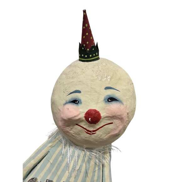 12" Virginia Betourne for Bethany Lowe Snowman Clown Hat Figurine - Picture 2 of 9